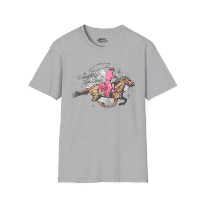 wrangling love cheer cowgirl t-shirt sport grey t-shirt uk cowgirl gift idea