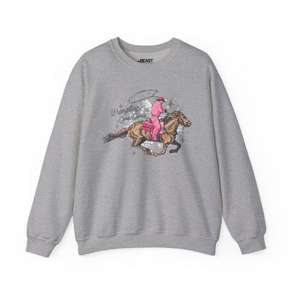 wrangling love cowboy sweatshirt sport grey sweatshirt uk cowgirl gift idea