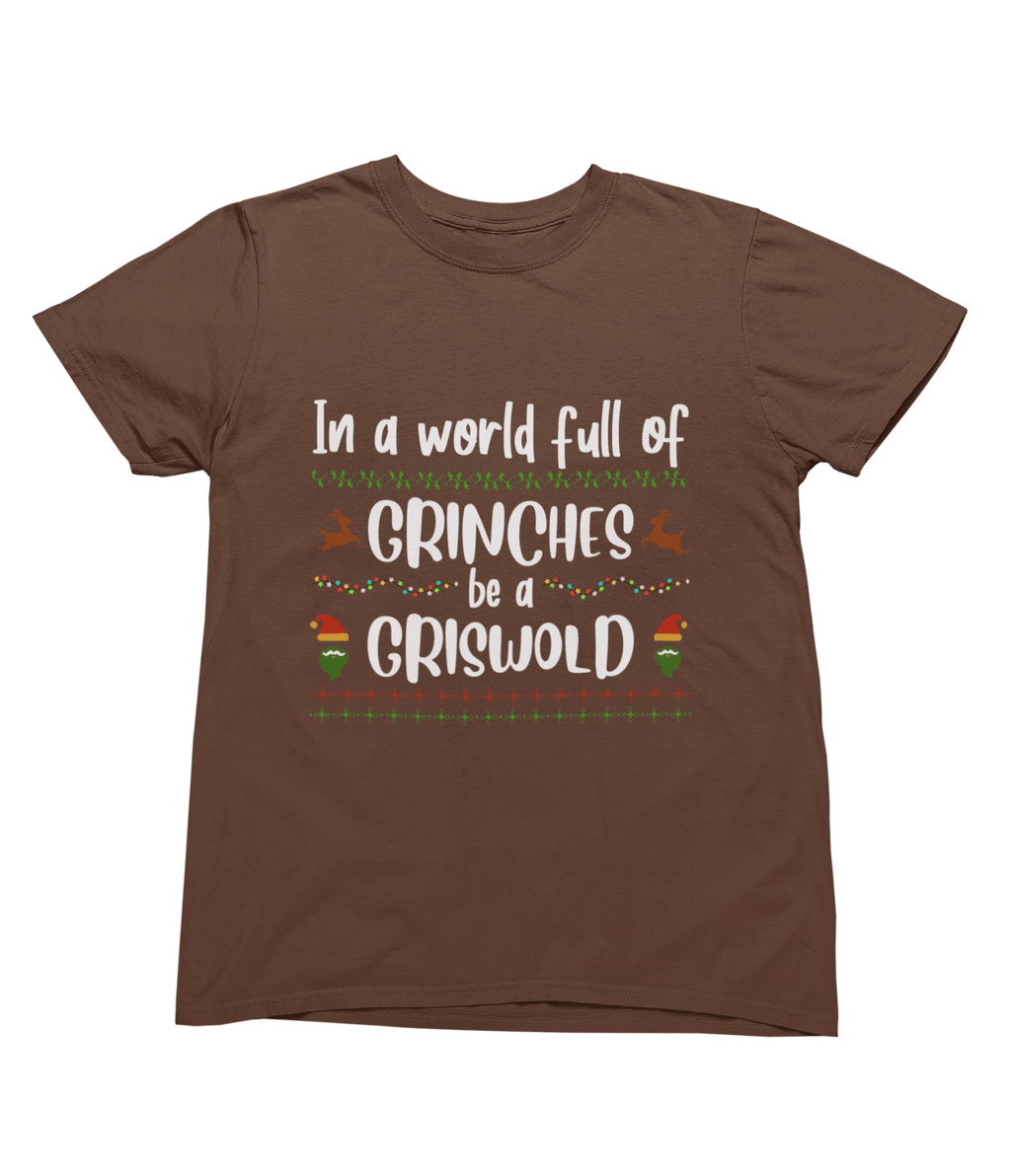 My Store Xmas Clothing T-Shirt / small / Brown Be a Griswold Not a Grinch – Funny Family Christmas Jumper