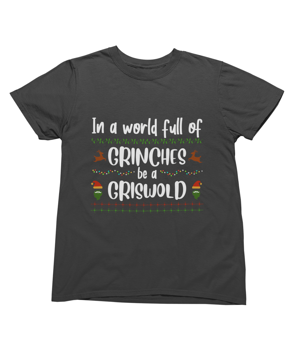 My Store Xmas Clothing T-Shirt / small / Grey Be a Griswold Not a Grinch – Funny Family Christmas Jumper