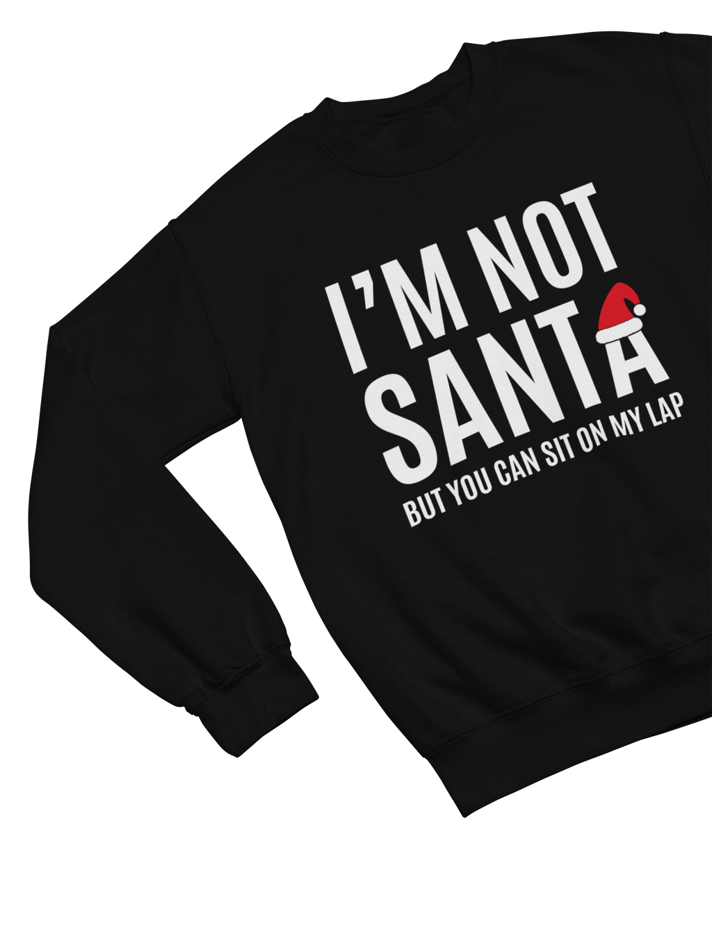 My Store Xmas Clothing Sweatshirt / small / Black Funny Santa Lap Christmas Jumper – Cheeky Adult Xmas Sweatshirt