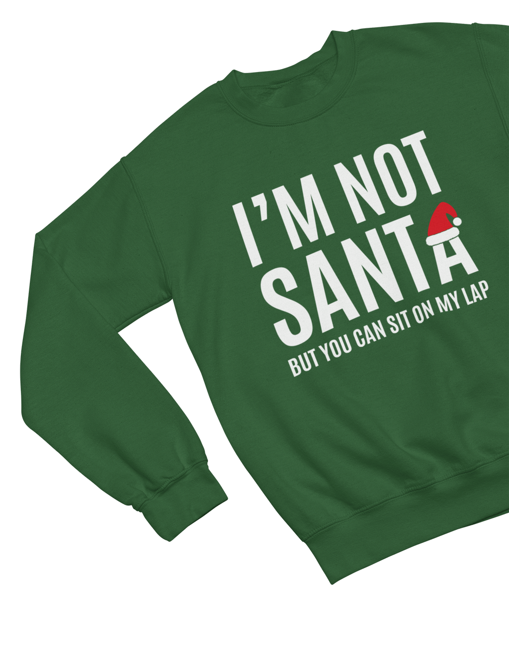 My Store Xmas Clothing Sweatshirt / small / Green Funny Santa Lap Christmas Jumper – Cheeky Adult Xmas Sweatshirt