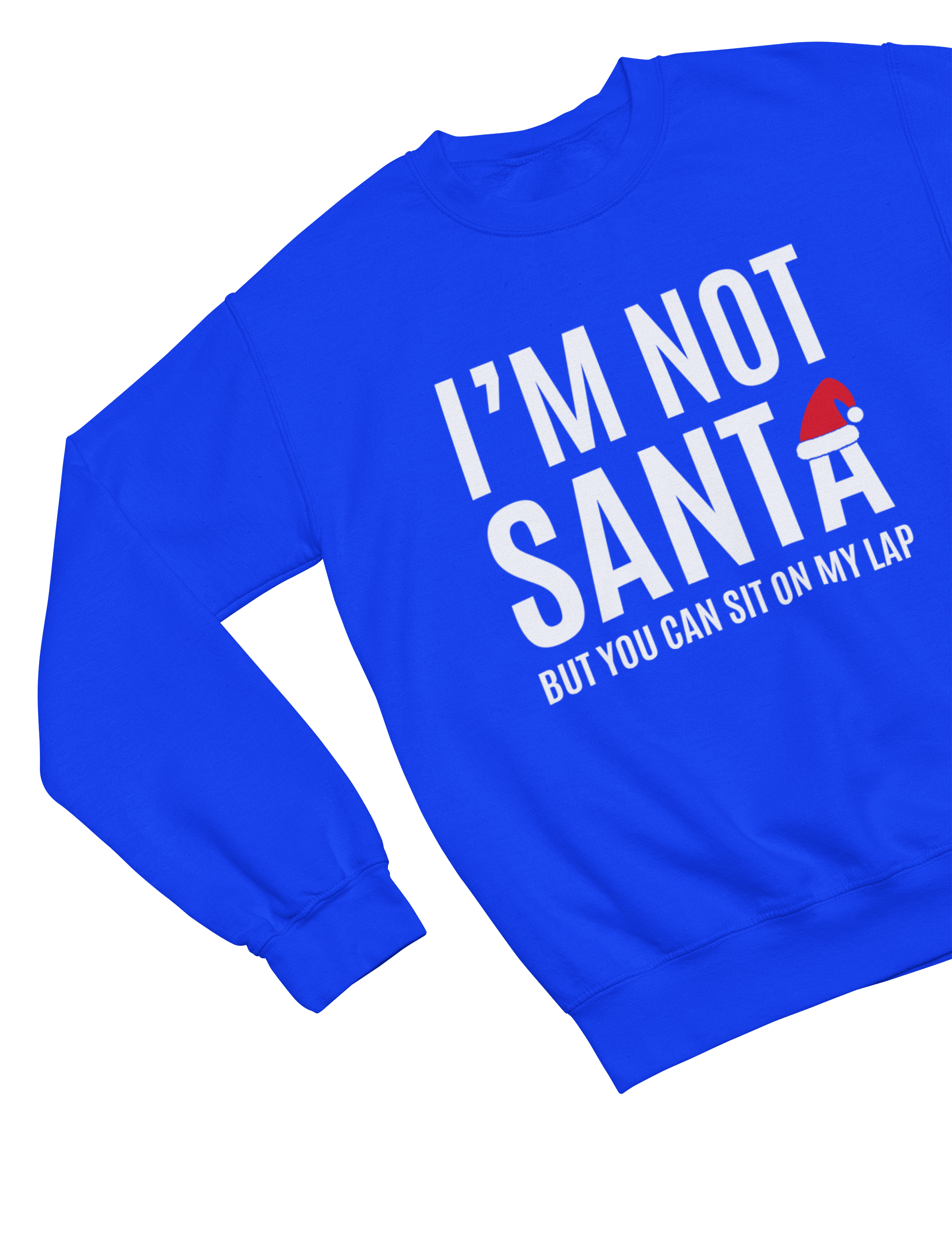 My Store Xmas Clothing Sweatshirt / small / Blue Funny Santa Lap Christmas Jumper – Cheeky Adult Xmas Sweatshirt