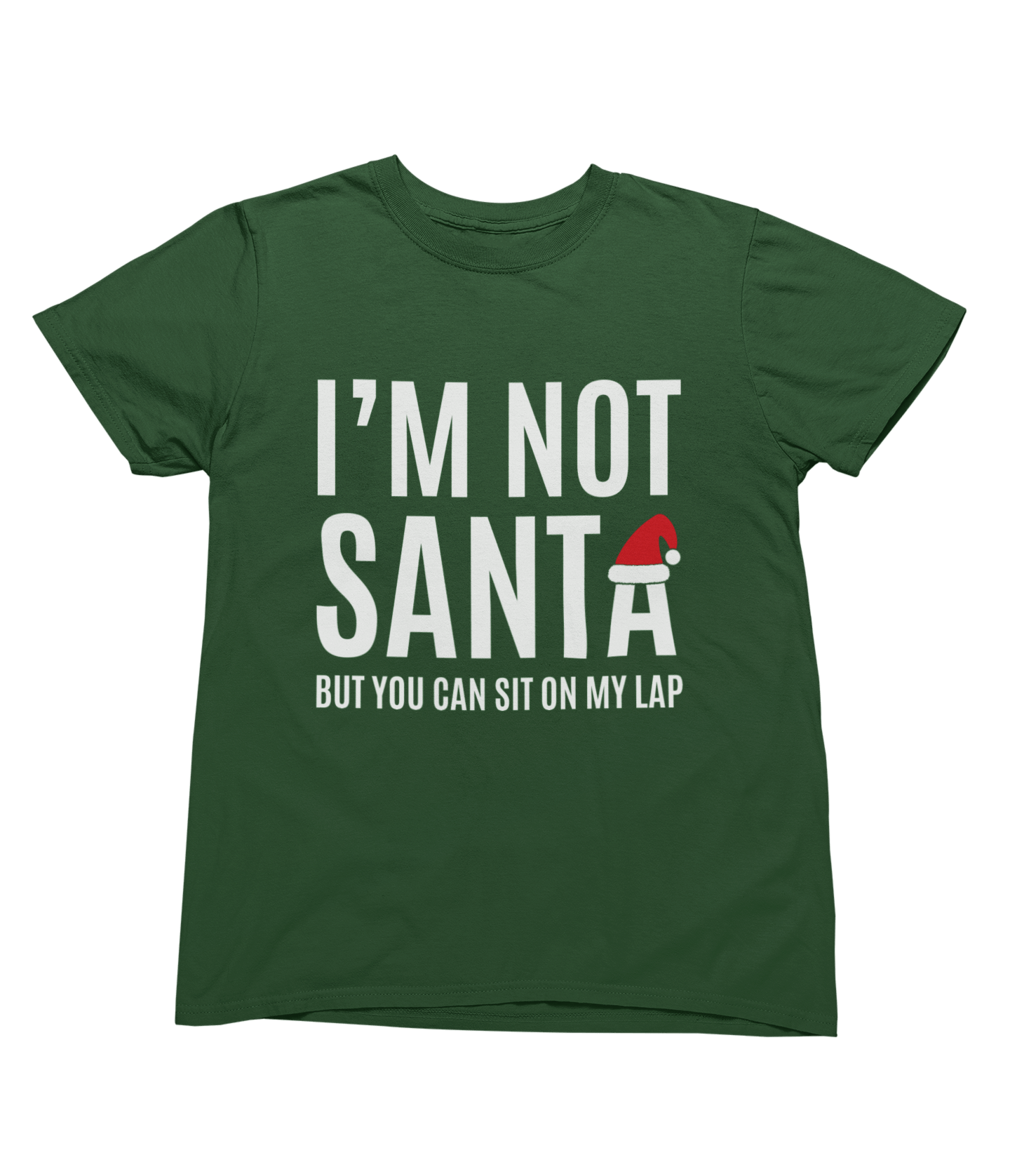 My Store Xmas Clothing T-Shirt / small / Green Funny Santa Lap Christmas Jumper – Cheeky Adult Xmas Sweatshirt