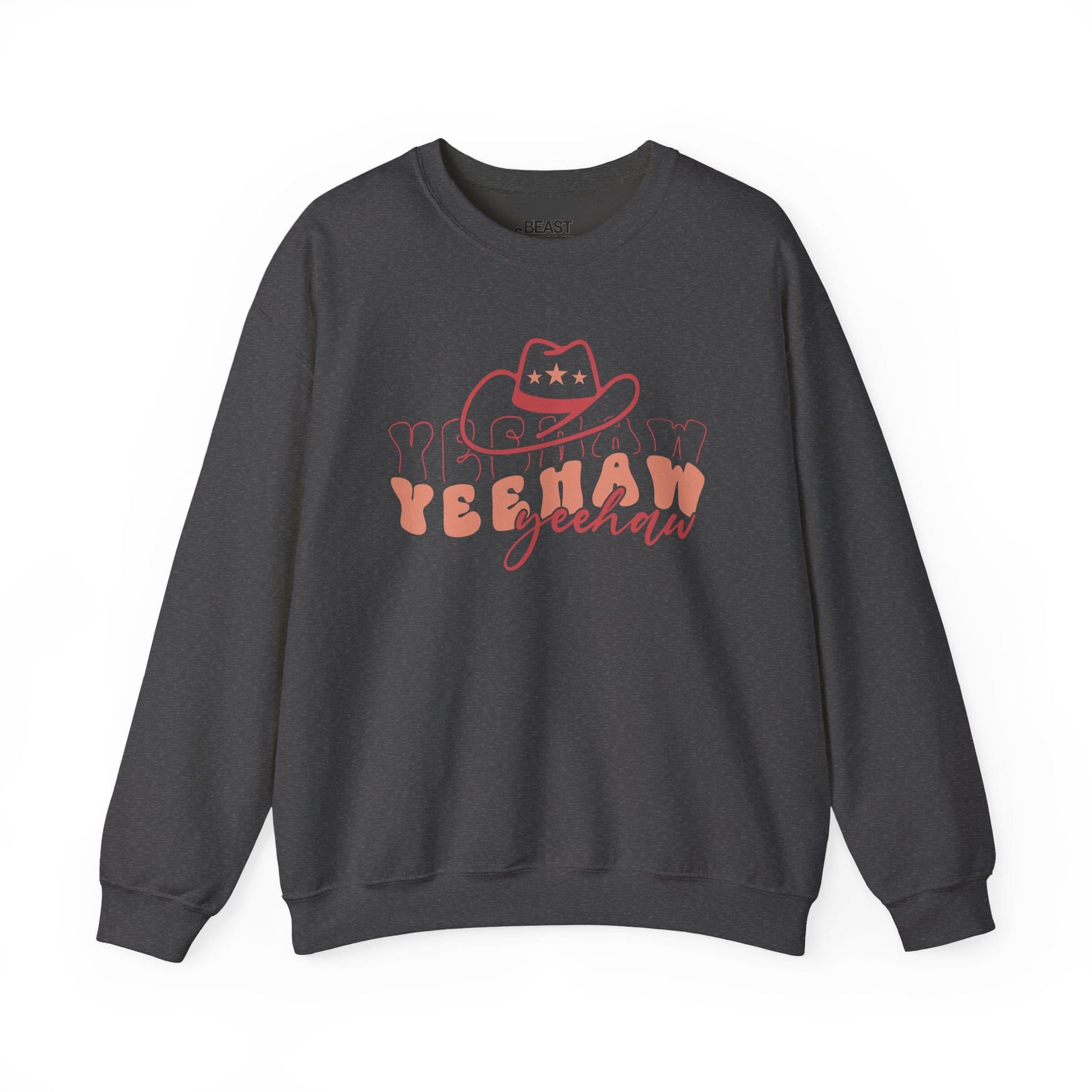 yeehaw western sweatshirt dark heather sweatshirt uk cowgirl gift idea