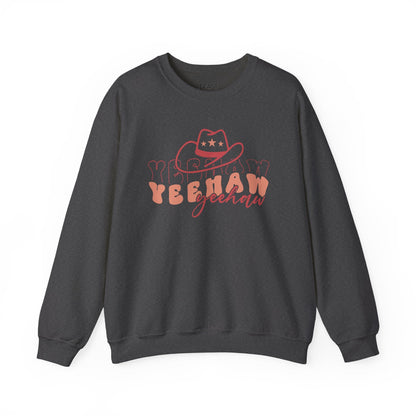 yeehaw western sweatshirt dark heather sweatshirt uk cowgirl gift idea