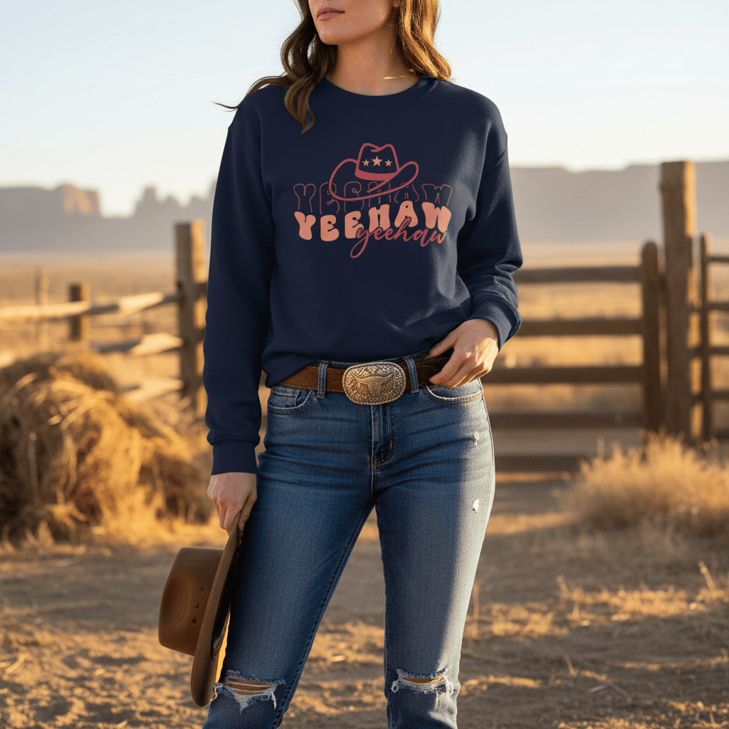 Yeehaw Western Sweatshirt gift_idea unique_gift personalised_gift
