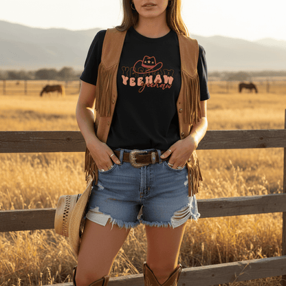 Yeehaw Yeehaw Cowgirl T-Shirt gift_idea unique_gift personalised_gift