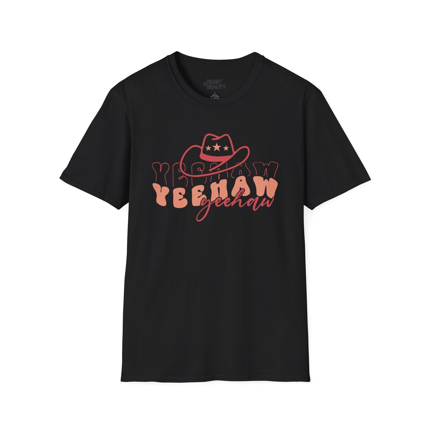 yeehaw yeehaw cowgirl t-shirt black t-shirt uk cowgirl gift idea