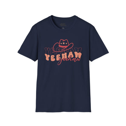 yeehaw yeehaw cowgirl t-shirt navy t-shirt uk cowgirl gift idea