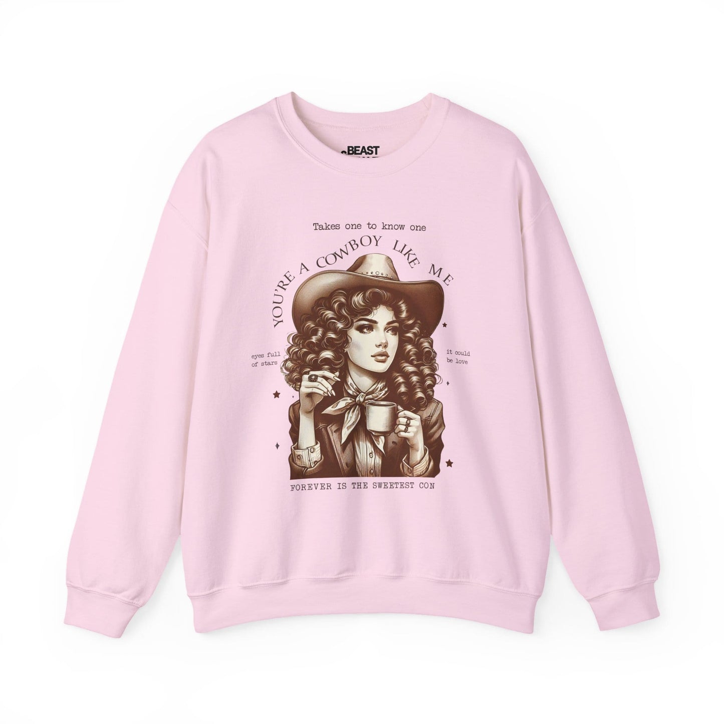 you're a cowboy like me sweatshirt light pink sweatshirt uk cowgirl gift idea