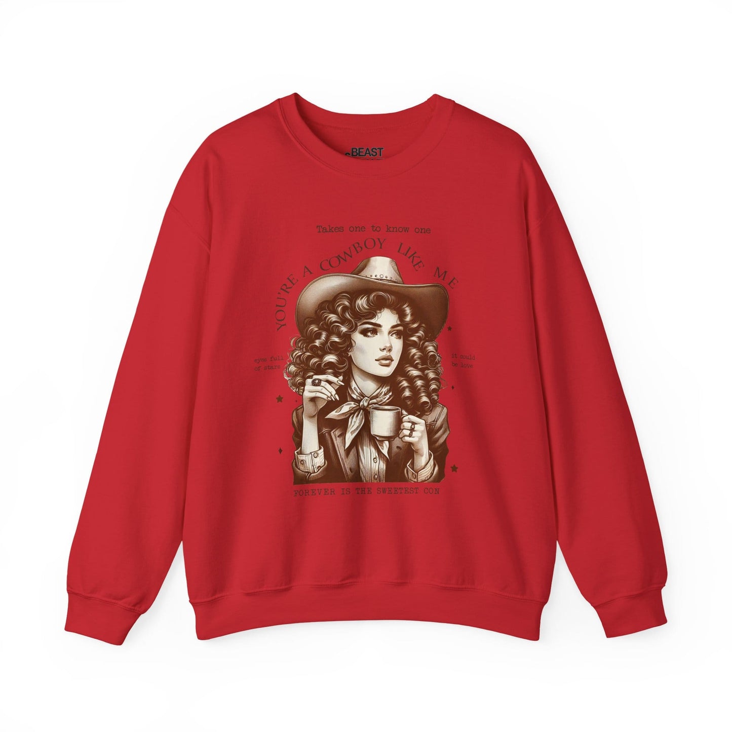 you're a cowboy like me sweatshirt red sweatshirt uk cowgirl gift idea