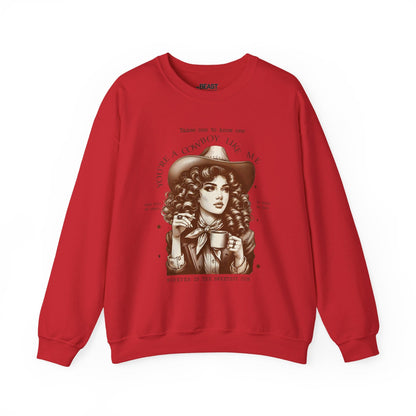 you're a cowboy like me sweatshirt red sweatshirt uk cowgirl gift idea