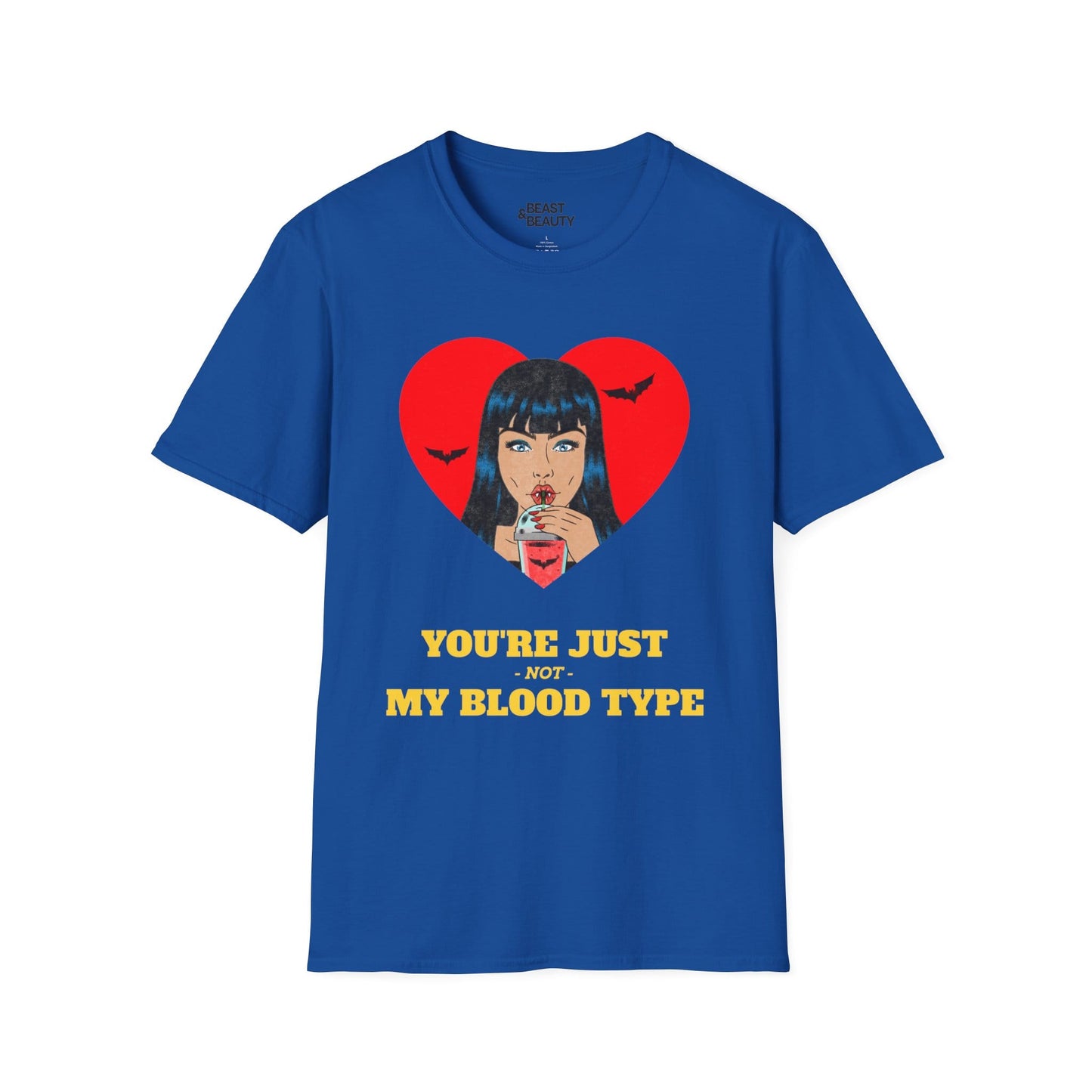 You're Just Not My Blood Type Funny Vampire Halloween T-Shirt Royal / S gift_idea unique_gift personalised_gift