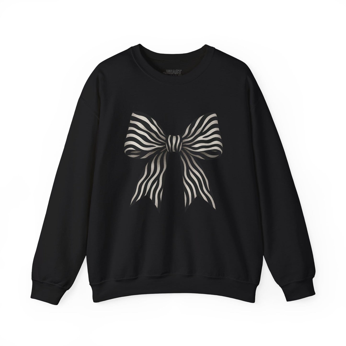 zebra bow sweatshirt black sweatshirt uk coquette gift idea