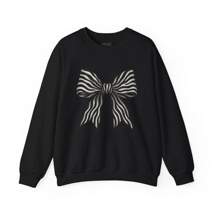 zebra bow sweatshirt black sweatshirt uk coquette gift idea