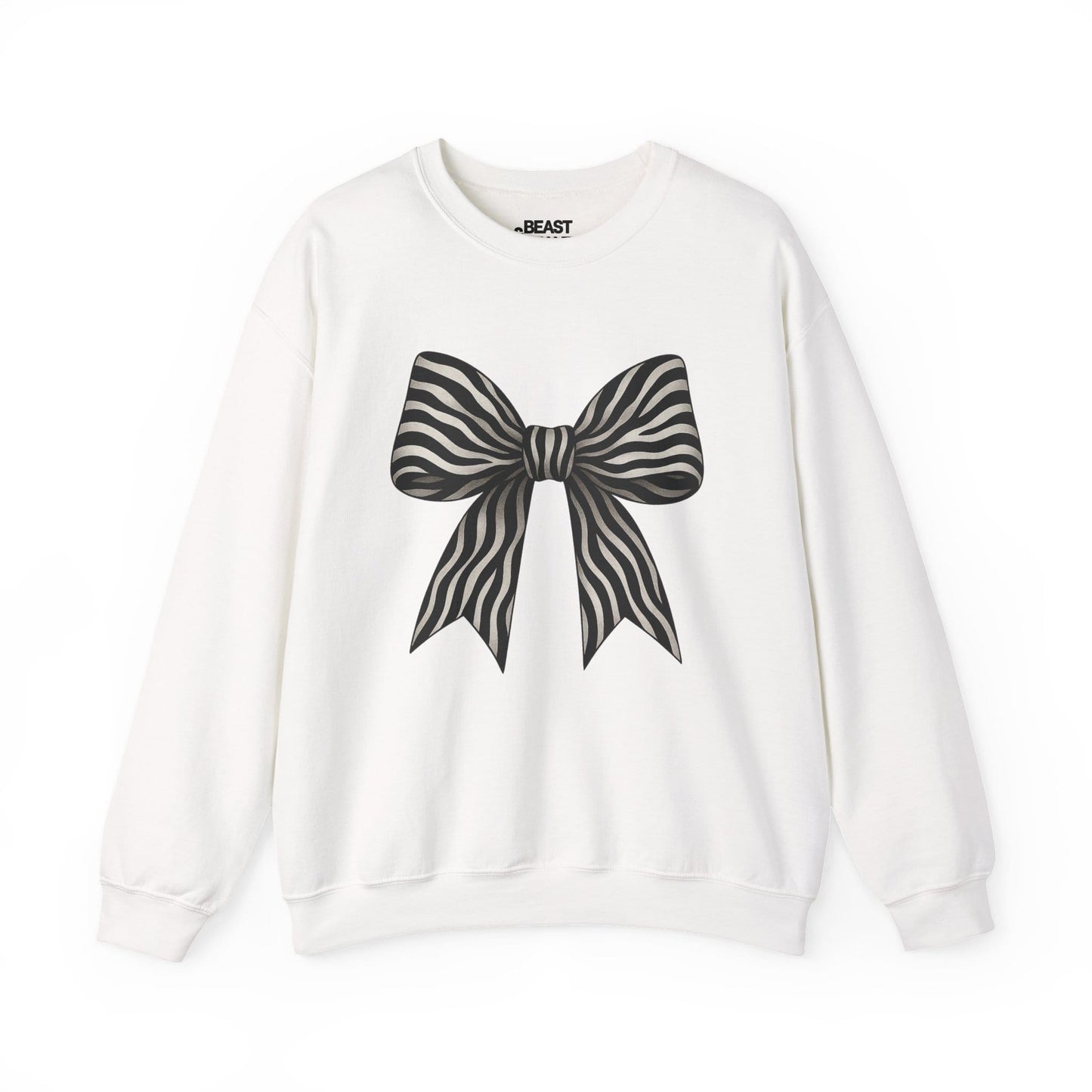 zebra bow sweatshirt white sweatshirt uk coquette gift idea
