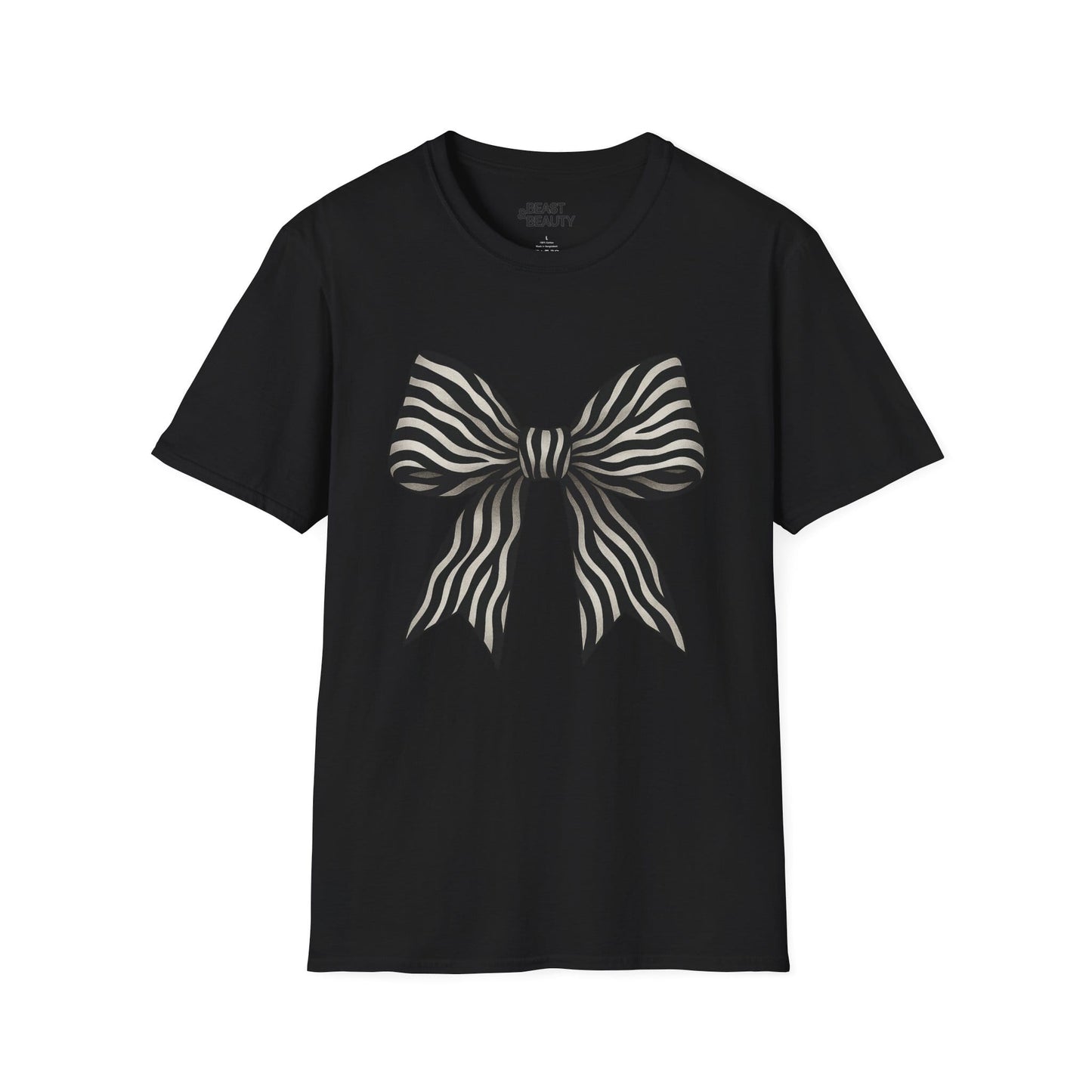 zebra bow t-shirt black t-shirt uk coquette gift idea