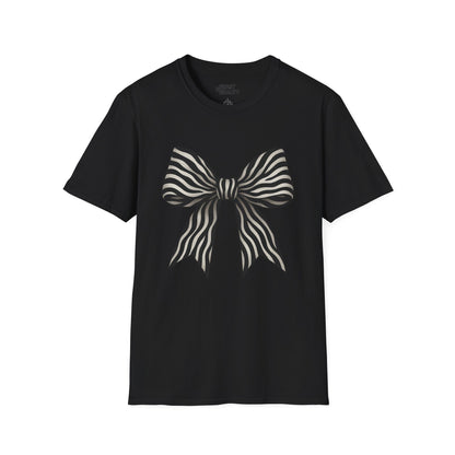 zebra bow t-shirt black t-shirt uk coquette gift idea