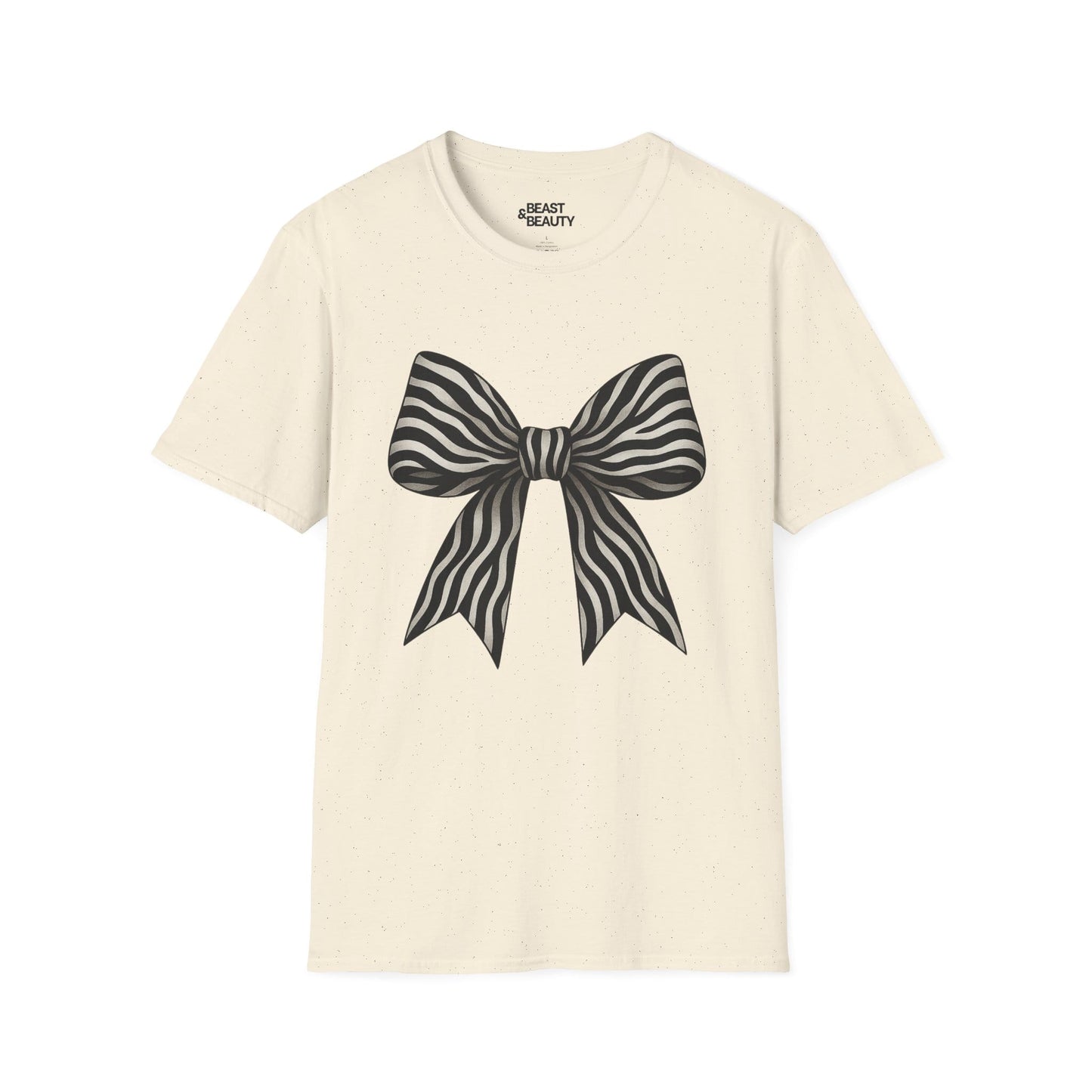 zebra bow t-shirt natural t-shirt uk coquette gift idea