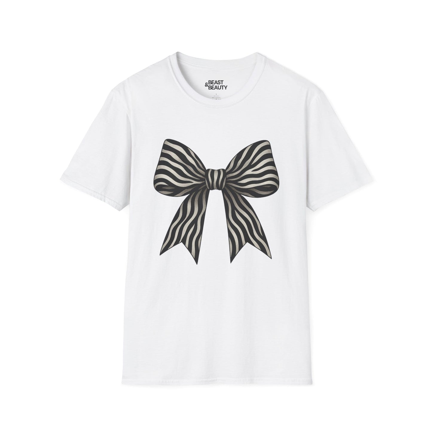 zebra bow t-shirt white t-shirt uk coquette gift idea