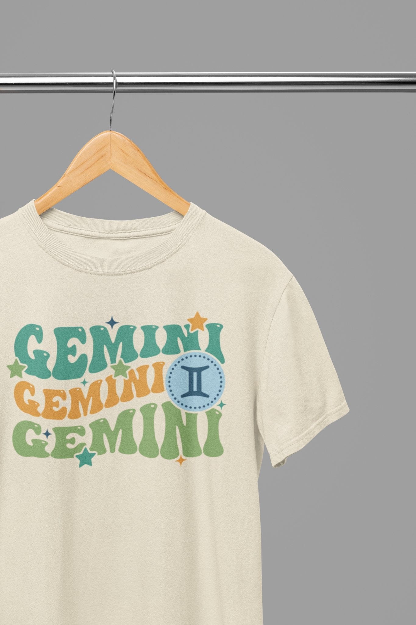 My Store Zodiac T-Shirt small / Sand Gemini Zodiac Fun Colour Font T-Shirt